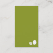 Olivgrüne Vogel-Visitenkarte Visitenkarte (Rückseite)