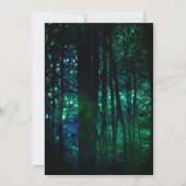 Olivgrüne Wald-Glow-Hochzeit Einladung (Rückseite)