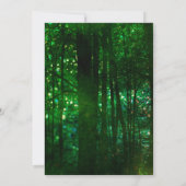 Olivgrüne Wald-Glow-Hochzeit Einladung (Rückseite)