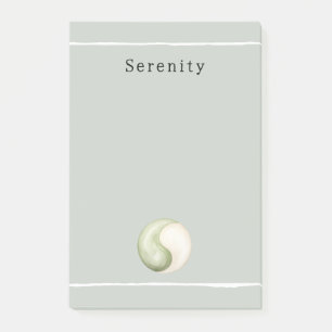 Olivgrüne Yin-Yang-Meditation Personalisiert Post-it Klebezettel