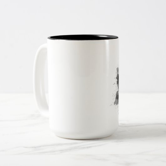 Olivgrüne Zweiton 15oz Tasse (Vorderseite Links)