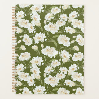 Olivgrüner Blumenplaner Planer