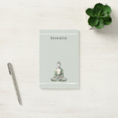 Olivgrüner Buddha-Meditations-Personalisiert Post-it Klebezettel (Büro)