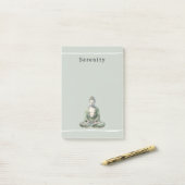 Olivgrüner Buddha-Meditations-Personalisiert Post-it Klebezettel (Auf Schreibtisch)