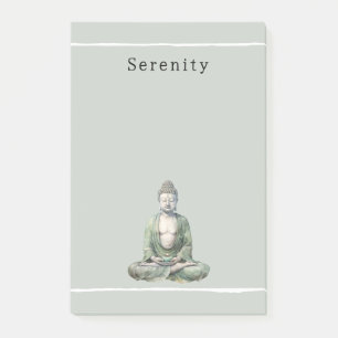 Olivgrüner Buddha-Meditations-Personalisiert Post-it Klebezettel
