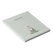 Olivgrüner Buddha-Meditations-Personalized  Notizblock (angewinkelt)
