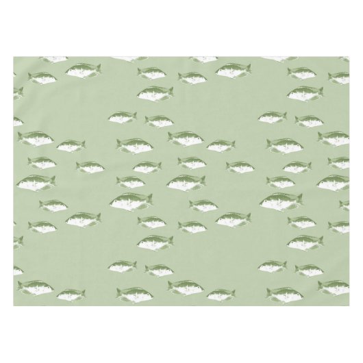 Olivgrüner Fisch Tischdecke (Vorderseite (Horizontal))