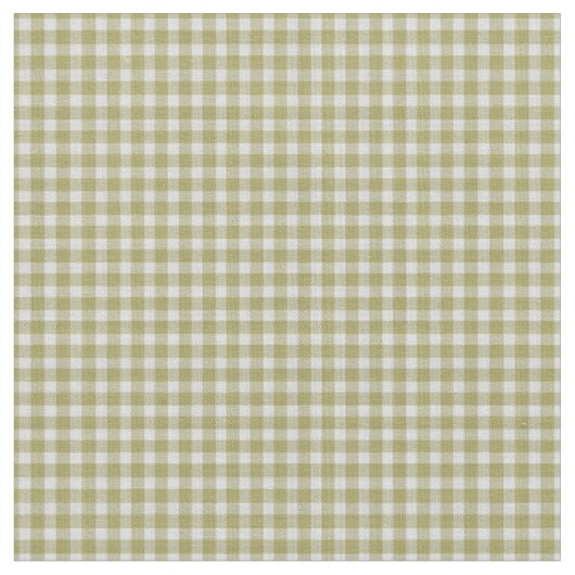 Olivgrüner Gingham Kariert Gestreift Stoff (Nahaufnahme)