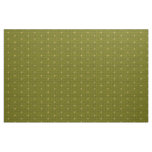 Olivgrüner Houndstooth-Stoff mit goldener Akzentui Stoff