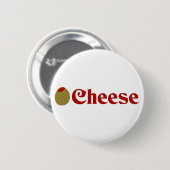 Olivgrüner (i-Liebe-) Käse Button (Vorne & Hinten)