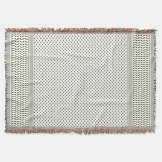 Olivgrüner Keffiyeh Decke