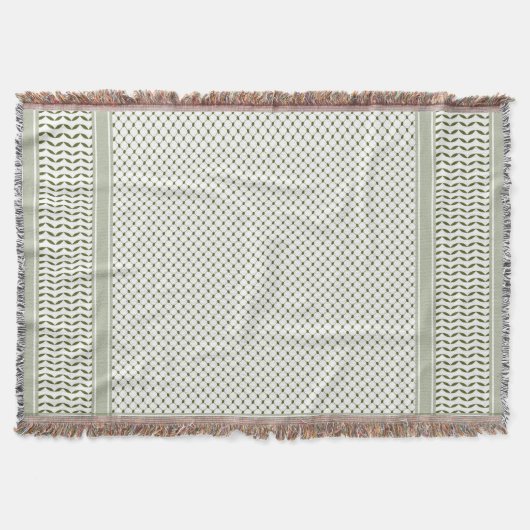 Olivgrüner Keffiyeh Decke (Vorderseite)