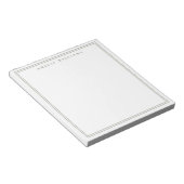 Olivgrüner minimalistischer Monogramm Notizblock (angewinkelt)