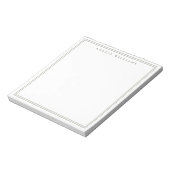 Olivgrüner minimalistischer Monogramm Notizblock (Rotiert)