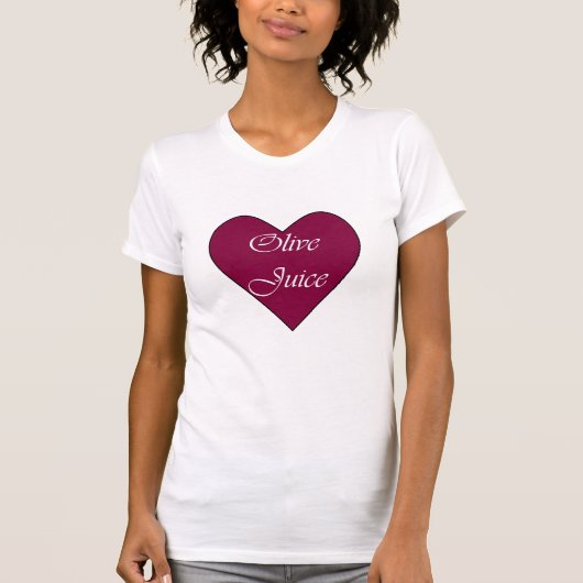 Olivgrüner Saft bedeutet i-Liebe Sie T-Shirt (Vorderseite)
