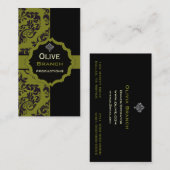 Olivgrüner Saft Visitenkarte (Vorne/Hinten)