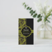 Olivgrüner Saft Visitenkarte (Stehend Vorderseite)