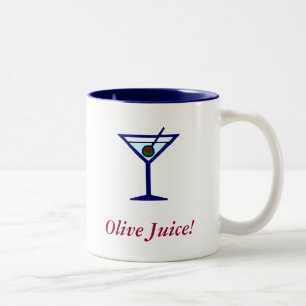 Olivgrüner Saft! Zweifarbige Tasse