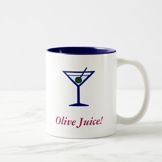 Olivgrüner Saft! Zweifarbige Tasse (Rechts)