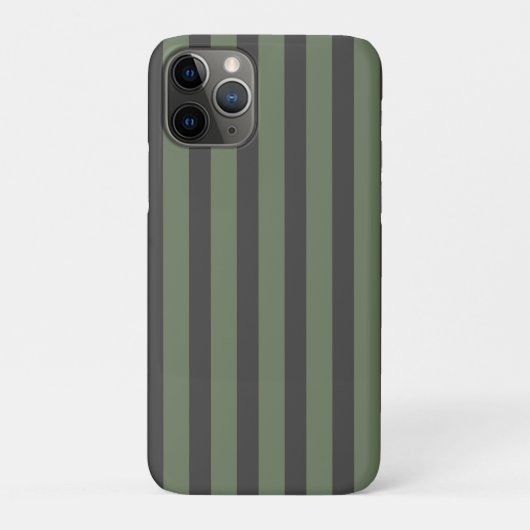 Olivgrüner Tick gestreift modern Case-Mate iPhone Hülle (Rückseite)