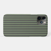 Olivgrüner Tick gestreift modern Case-Mate iPhone Hülle (Rückseite (Horizontal))