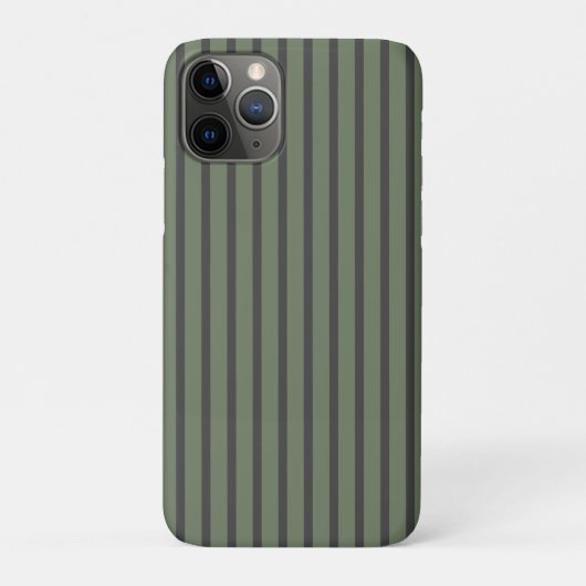 Olivgrüner Tick gestreift modern Case-Mate iPhone Hülle (Rückseite)