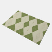 Olivgrünes Argyle-Diamantmuster Fußmatte (Schrägansicht)