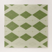 Olivgrünes Argyle-Diamantmuster Puzzle (Horizontal)