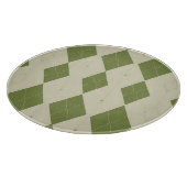 Olivgrünes Argyle-Diamantmuster Schneidebrett (Ecke)