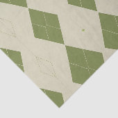Olivgrünes Argyle-Diamantmuster Seidenpapier (Ausschnitt)