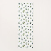 Olivgrünes botanisches Wasserfarben Chic Muster Yogamatte (Rückseite)
