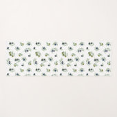 Olivgrünes botanisches Wasserfarben Chic Muster Yogamatte (Vorderseite (Horizontal))