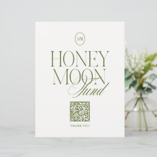 Olivgrünes & Elfenbein-Hochzeitsgeschenk-QR-Schild