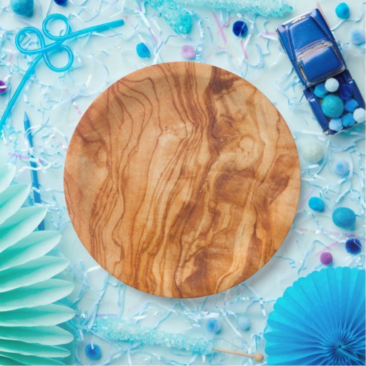 Olivgrünes hölzernes Korn-WegwerfpapierTeller Pappteller (Party)