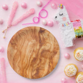 Olivgrünes hölzernes Korn-WegwerfpapierTeller Pappteller (Party)