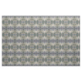 Olivgrünes Marine-und Creme-Gewebe Ikat Boho Stoff (Yard (91,4 cm))
