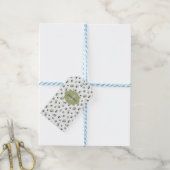 Olivgrünes Monogramm Name Wasserfarbe Chic Muster Geschenkanhänger (Mit Garn)