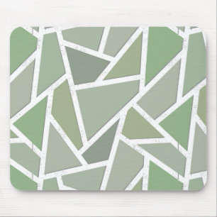 Olivgrünes Mosaikmuster Mousepad