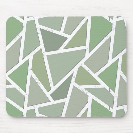 Olivgrünes Mosaikmuster Mousepad (Vorne)
