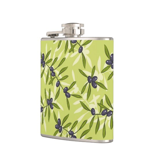 Olivgrünes Muster Flachmann (Links)