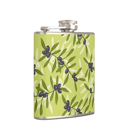 Olivgrünes Muster Flachmann (Rechts)