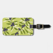 Olivgrünes Muster Gepäckanhänger (Vorderseite horizontal)