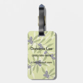 Olivgrünes Muster Gepäckanhänger (Rückseite vertikal)