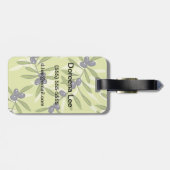 Olivgrünes Muster Gepäckanhänger (Rückseite horizontal)