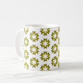 Olivgrünes Muster Kaffeetasse (Vorderseite Links)
