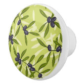 Olivgrünes Muster Keramikknauf (Rechts)