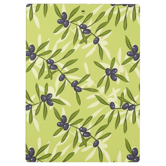 Olivgrünes Muster Klemmbrett (Rückseite)