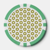 Olivgrünes Muster Pokerchips (Vorderseite)
