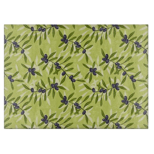 Olivgrünes Muster Schneidebrett (Vorderseite)
