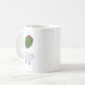 Olivgrünes Mutterschaf Kaffeetasse (Vorderseite Links)